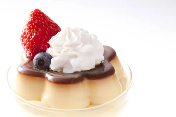 Närbild Läcker Japansk Gelé Dessert Tallriken — Stockfoto