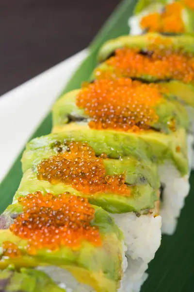 Traditionele Heerlijke Verse Sushi Set Sushi Menu Japanse Keuken Restaurant — Stockfoto