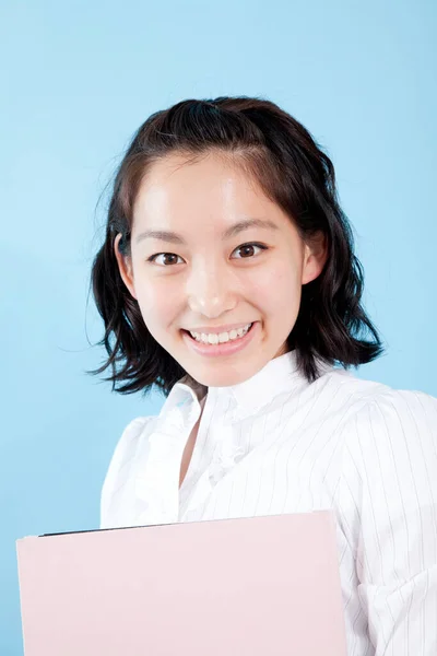 Joven Asiático Mujer Negocios Aislado Fondo — Foto de Stock