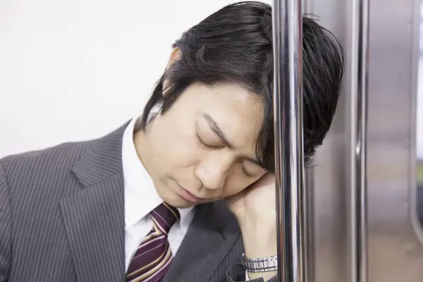 Retrato Adulto Japonés Hombre Negocios Yendo Trabajar Metro — Foto de Stock