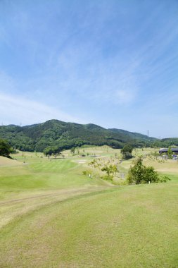 Arkasında bir dağ olan güzel bir manzara.
