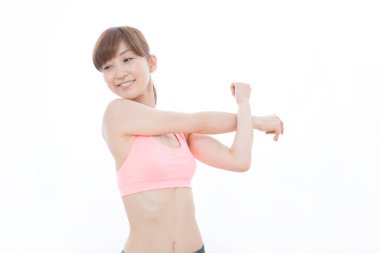 Güzel Asyalı kadın eğitimi.