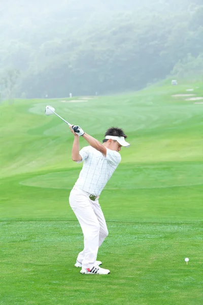Young Asian Golf Player Golf Course — Stock Photo, Image