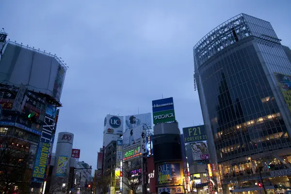 Tokyo Japonya Nın Shibuya Bölgesinde Shibuya Geçidi Dünyadaki Yoğun Yaya — Stok fotoğraf