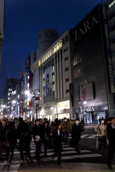 Shibuya District Tokyo Japan Shibuya Crossing One Busiest Crosswalks World — Stock Photo, Image