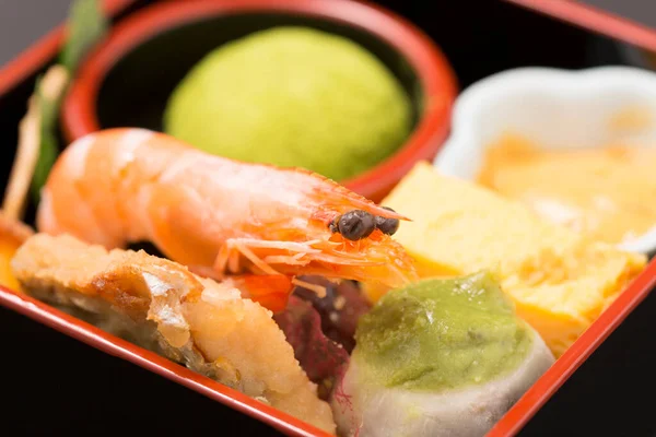 Bento Çeşitli Lezzetli Asya Yemekleri — Stok fotoğraf