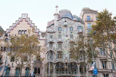 Antonio Gaudi 'nin başyapıtlarından Casa Batllo' nun dış görünüşü..