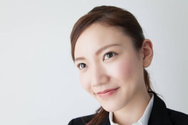 İş kadını portresi, kendine güvenen Japon iş kadını.