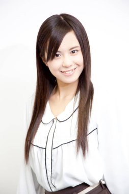 Asyalı kadın portresi, stüdyo fotoğrafı.