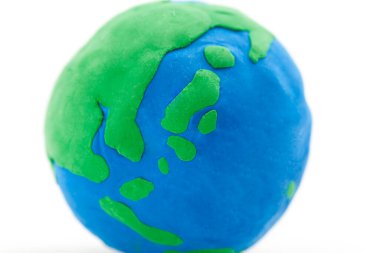 beyaz arkaplanda izole edilmiş dünya gezegeni