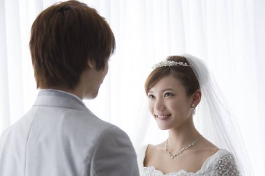 Gelin ve damat düğün töreninde