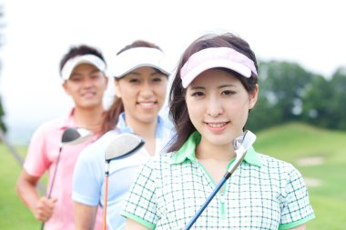 Golf kulübündeki gençler