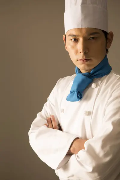 Asiático Chef Close — Fotografia de Stock