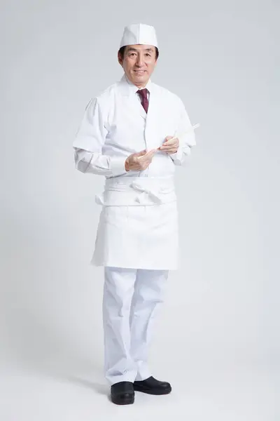 Ritratto Uno Chef Giapponese — Foto Stock