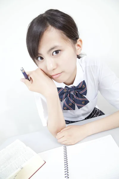 Portret Ucznia Japońskiej Szkoły — Zdjęcie stockowe