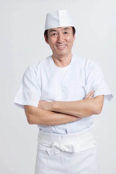 Portrait Japanese Chef Royalty Free Stock Images