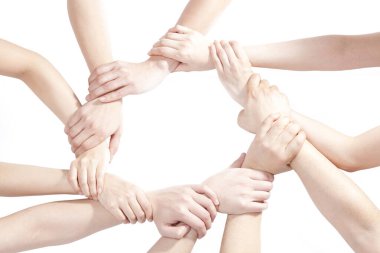 beyaz arkaplanda izole edilmiş bir grup insan 