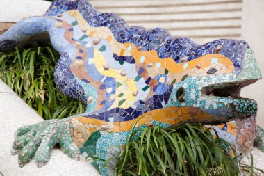 Barselona, İspanya 'da kertenkele heykeli