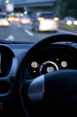 Modern araba Pano yakın çekim