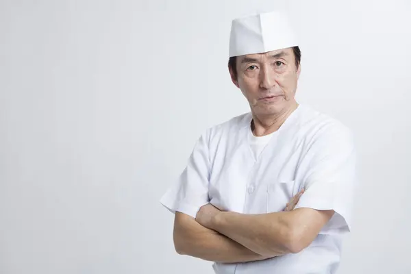 Retrato Chef Japonês — Fotografia de Stock