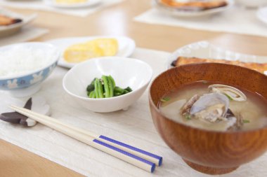 Lezzetli Asya mutfağının yakın görüntüsü