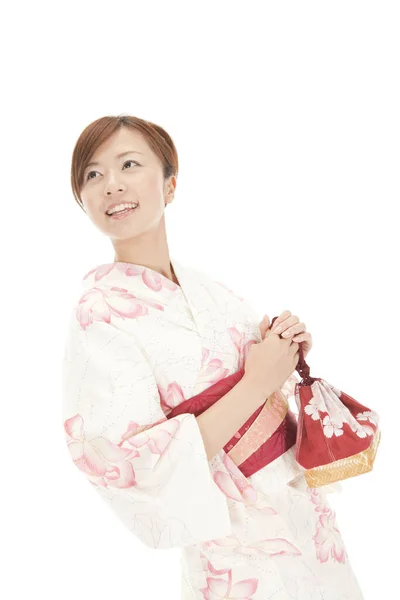 着物の日本人女性の肖像画 — ストック写真