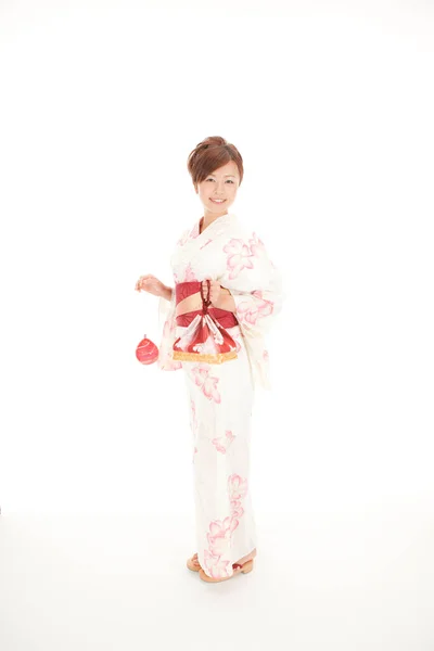 Portrait Une Japonaise Kimono — Photo