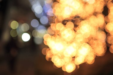 Bulanık bokeh ışıkları, renkli soyut arkaplan 