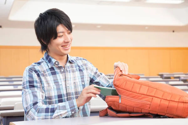 Asian College Student Bagg Room — Stock Photo, Image