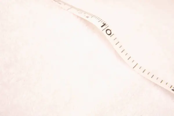 Белая Измерительная Лента Изолированная Белом Фоне — стоковое фото