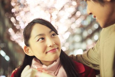 mutlu genç Asyalı Çift