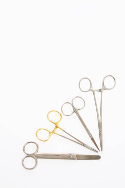 cerrahi tıbbi araçlar, makas beyaz arkaplan izole