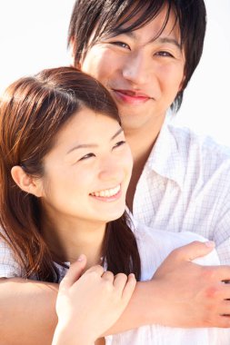 Genç Japon çiftin doğal bir geçmişi var.