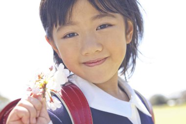 Şirin Asyalı Kız portresi kapatın