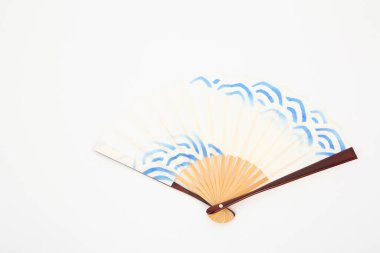 Japon kağıt vantilatörü arka planda izole edildi, kapat