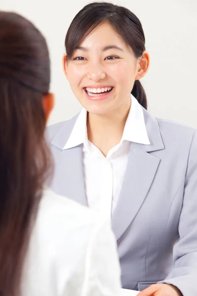 Portret Van Mooie Japanse Zakenvrouwen Functie — Stockfoto