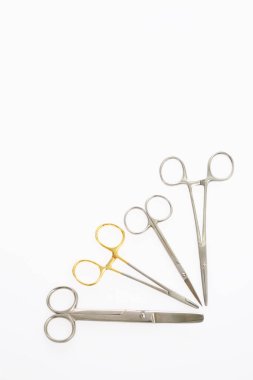 cerrahi tıbbi araçlar, makas beyaz arkaplan izole