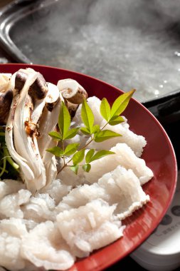 Lezzetli Asya yemeklerinin yakın görüntüsü