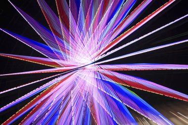 Renkli neon çizgileri olan soyut arkaplan  