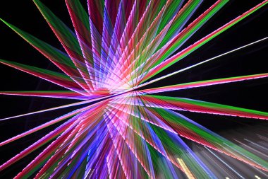 Renkli neon çizgileri olan soyut arkaplan  