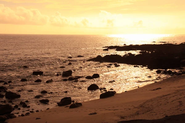 Vacker Solnedgång Över Havet Natur Bakgrund — Stockfoto