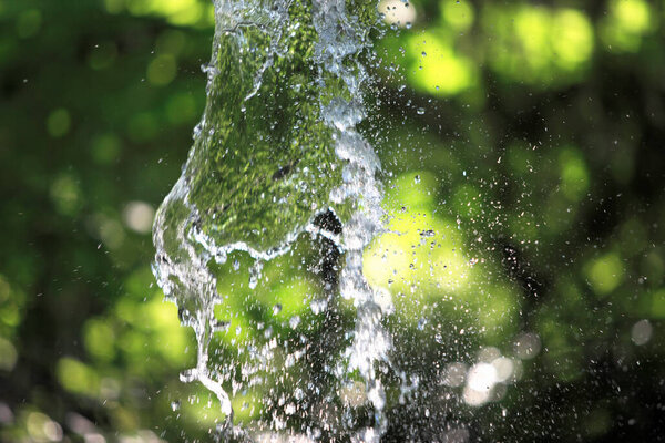 брызги воды в саду