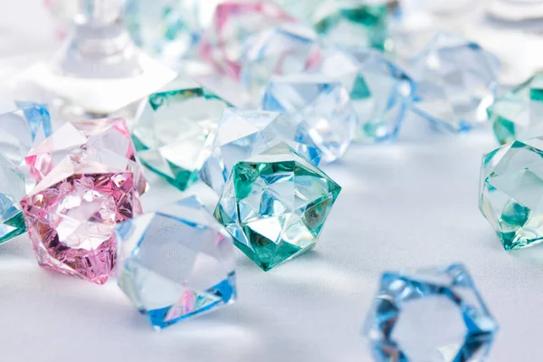 Crystal Gems White Background — Stock Photo, Image