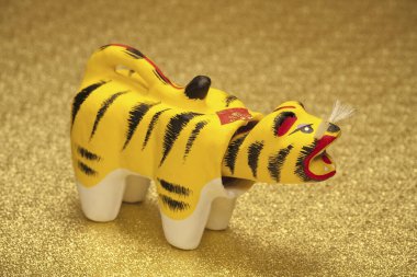 Güzel kaplan oyuncağı, yakın plan. 