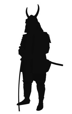 Samuray figürünün beyaz arkaplandaki 3d canlandırması