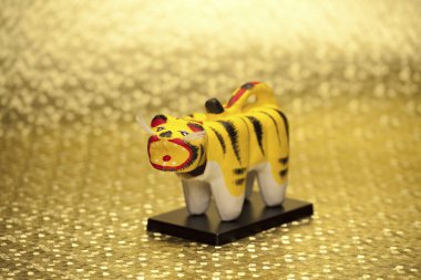 Güzel kaplan oyuncağı, yakın plan. 