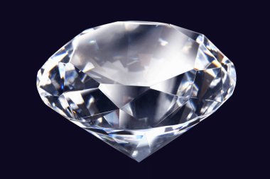 Güzel elmas, siyah arka planda mücevher.