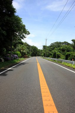 Asfalt yol görünümünü