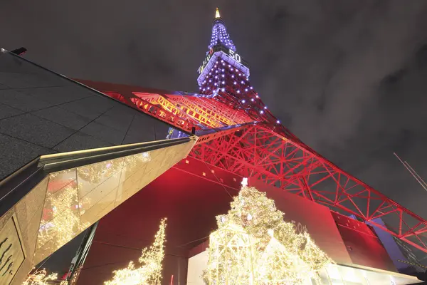 Tokyo Tower Japan Kvällen Bakgrund — Stockfoto