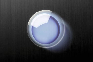 Koyu arkaplanda mavi cam küre